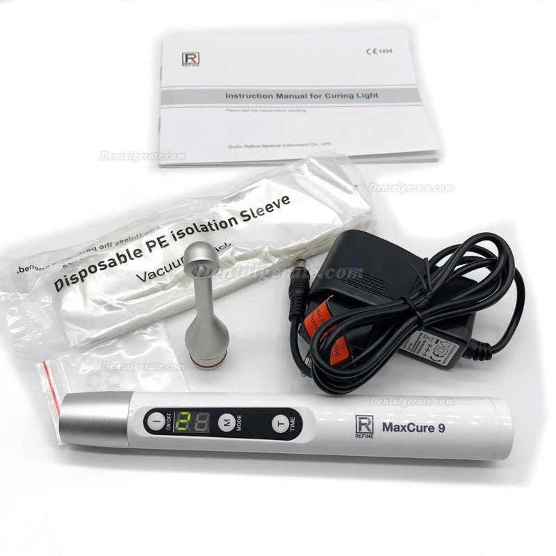 Refine MaxCure9 LED Polymerisationslampe Kabellos Breitspektrum-H&auml;rtungslicht